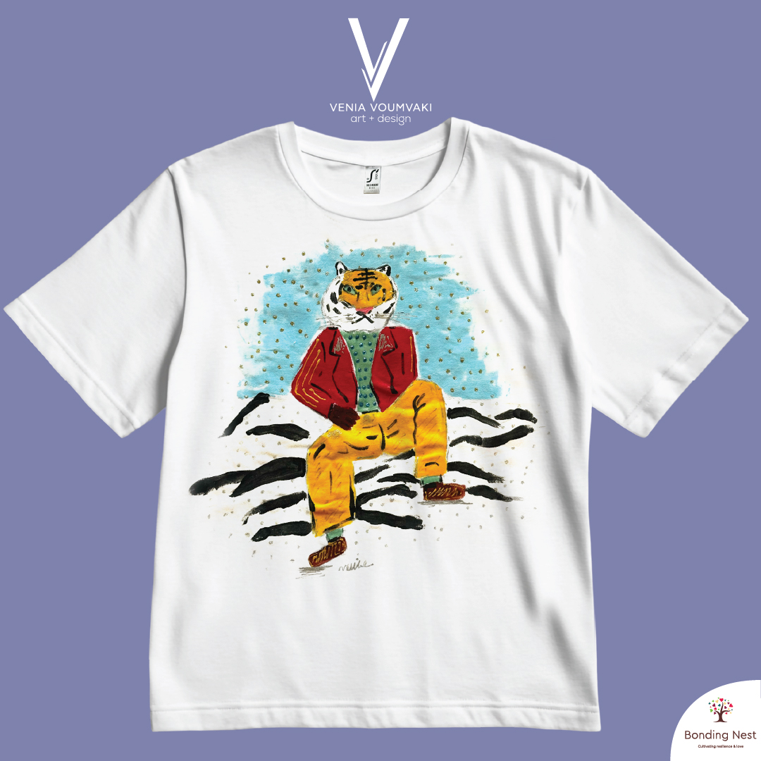 Handmade T-shirt design Tigerman - Kids 10 y.o.