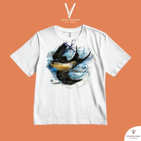 Handmade T-shirt design Bird - Kids 4 y.o.