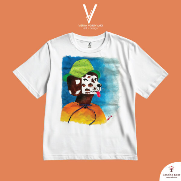 Μπλουζάκι με σχέδιο στο χέρι - Dog Hat - Παιδικό, 4 ετών