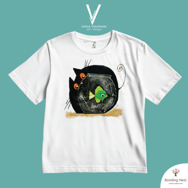 Handmade T-shirt design Cat - Kids 6 y.o.